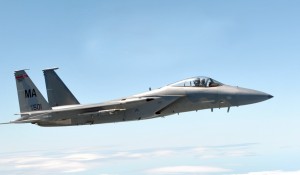 An F-15 fighter jet from the Barnes 104th Fighter Wing during a past training exercise. (WNG file photo)