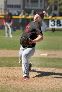 Westfield pitcher Matt Irzyk winds up for his deliery Wednesday. (Photo by Chris Putz)