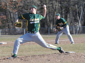 Southwick's Robert Hamel delivers to a Wahconah batter. (Photo by Frederick Gore)