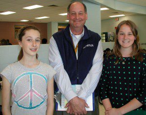 Rachel LeBarron, Guidance Counselor Richard White, and Chloe Otterbeck. (Photo submitted)