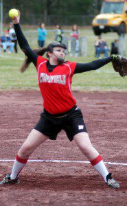 Westfield pitcher Jen Moller winds up for a pitch Wednesday. (Photo by Chris Putz)
