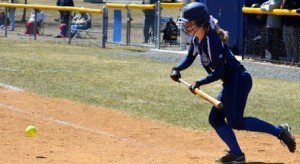 Freshman Allie Lucenta had two of Westfield's five hits in the opener vs. Keene State. (File photo by Mickey Curtis)