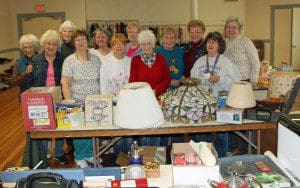 This Friday and Saturday, the First Congregational Church will be having their semi-annual rummage sale, with a hall filled with many interesting items.  There will be something for everyone.  Hours are Friday, from 4:00-7:00 p.m., and Saturday 9:00 a.m.-3:00 p.m. The public is welcome.Pictured are some of the Women's Fellowship volunteers who will be working the tables. (Photo by Don Wielgus)