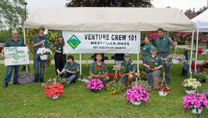 The Venture Crew 101, in conjunction with the Church of  Atonement, held their annual flower and plant sale on Saturday. Proceeds from the sale help support projects throughout the year for the  Boy Scouts of America.  (Photo by Don Wielgus)