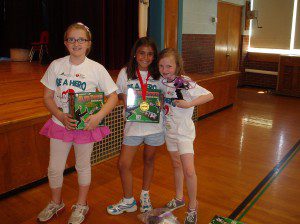 The top three fundraisers: Caroline McKenzie, Samantha Stackpole and Kailey Downs. (Photo submitted)