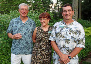 L-r, Tom Borek, and Ruth and Jeff Paquette.  (Photo by Don Wielgus)