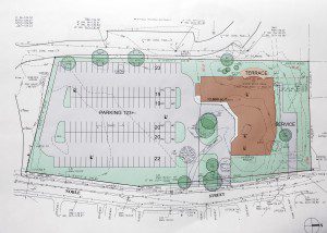 An overview drawing of the proposed Westfield Senior Center that will be located on Noble Street. (File photo by Frederick Gore)