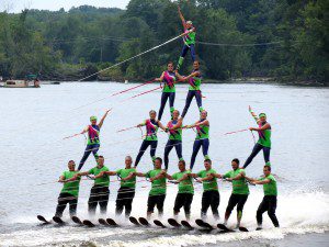 The Oxbow Waterski Sho Team navigates a trophy-winning performance in the Northeast Regionals. (Submitted photo)