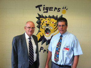 Tom White and Science Teacher David Roberts. (Photo submitted)
