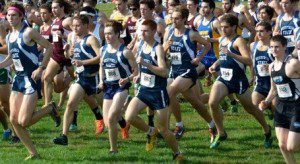 The Westfield State men's cross country team gets off to a strong start in the James Earley Invitational. (Photo by Mickey Curtis)