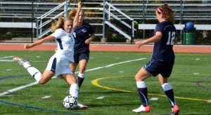 Junior Amy Grant - a Westfield native and Holyoke Community College transfer - had two goals and an assist in Westfield's big victory at Salem. (File Photo by Mickey Curtis)