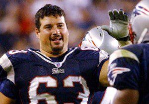Joe Andruzzi is pictured during his playing days for the New England Patriots.