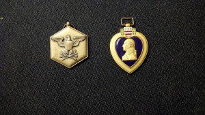 This Purple Heart and Medal of Merit were found last week in Southwick and are being held at the Southwick Police station. Anyone with information about these medals is asked to call the detective bureau.
