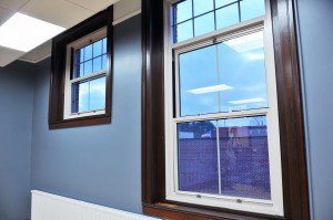  New energy-efficient windows have been installed throughout Westfield City Hall. (File photo by Frederick Gore) 