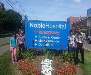 YouthWorks employees working with Noble Hospital (Left to Right) Bishnu Acharya, Lynette Perez, Yam Karki, Javier Pagan (Submitted Photo)