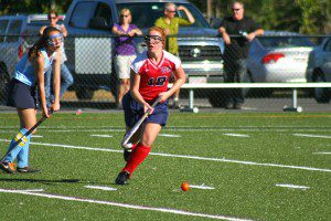 Wilbraham-Monson Academy's Sydney Liptak competes against Westover in field hockey. (Submitted photo)