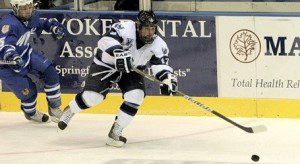 Junior forward Frank Zuccaro tallied two assists vs. UMass Dartmouth. (File photo by David Fried)