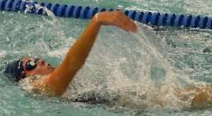 Westfield State junior Amanda Labriola won the 50 backstroke in her first competition this season. (File photo by Mickey Curtis)