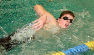 Westfield's Ben Edwards swims freestyle sprint.