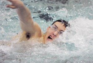Westfield freshman made a splash at the Western Massachusetts finals Sunday. (Photo by Frederick Gore)