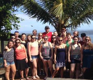 Group shot of Westfield State students who participated in the service trip to Nicaragua. (Photo submitted)
