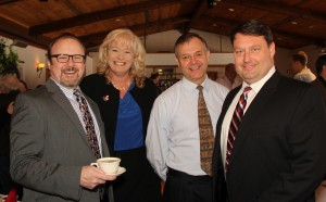 Rick and Christine Onofrey, Dan Allie and Chris Keefe attended the Lincoln Day Brunch sponsored by the Westfield Republican City Committee and held at the East Mountain Country Club Saturday morning.(Photo submitted)