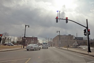 The Traffic Commission members also discussed setting the traffic signal at the U turn, left,  in front of Westwood to a red arrow because motorists have a dedicated lane to turn into on North Elm Street. (Photo by Frederick Gore)