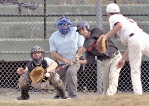 Westfield's Chris Riga connects during the fourth inning of Monday's game against visiting Longmeadow. (Photo by Frederick Gore)
