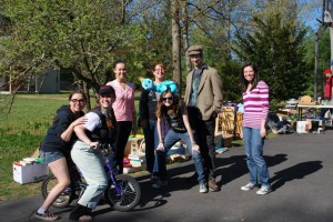  Members of Sigma Tau Delta at last year’s annual tag sale. (Photo submitted)