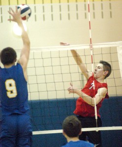 Westfield attempts to land a kill Thursday on the road at Chicopee Comp. (Photo by Chris Putz)