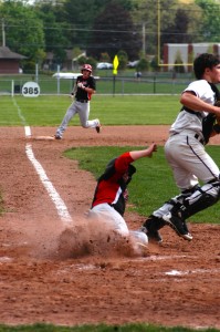 Westfield battled Longmeadow in high school baseball action this past week. While the Bombers are seeking a "Super Eight" seeding, several other local teams are jockeying for the postseason. (Photo by Chris Putz)