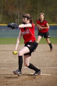 Westfield softball pitcher Taylor St. Jacques pitches to Northampton Wednesday. (Submitted photo)