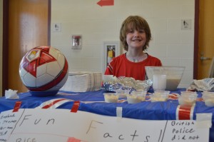 Ethnic delicacies such as British rice pudding highlighted the foods presented by eighth-grade students at Westfield Middle School South Friday morning. (Photo by Robby Veronesi)