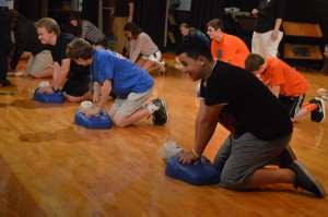 Westfield Middle School North hosted CPR training held by the Kevs Foundation. Proper training in an emergency can help increase a victim's chances of survival. (Photo by Robby Veronesi)