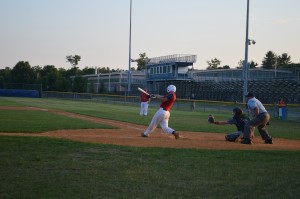 Colin Dunn's pinch-hit single in the bottom half of the seventh inning drove in Connor Sas and gave Westfield Post 124 a 6-5 walk-off victory. Dunn entered the game as shortstop in the top half of the inning. (Photo by Robby   Veronesi)