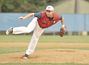 Matthew Irzyk delivers for Westfield Post 124. (Photo by Frederick Gore/www.thewestfieldnews.smugmug.com)