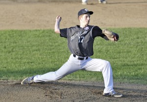 Westfield starting pitcher Sam St. Jean delivers during the 14-Year-Old 2014 New England Regional Tournament at Bullens Field. (File Photo by Frederick Gore)