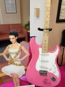 A guitar autographed by pop star Katy Perry will be the prize of a raffle staged by the member sof PinkWAY, an organization of breast cancer survivors, to benefit Noble's Hospital's Center for Comprehensive Breast Health. (Photo courtesy PinkWAY)  