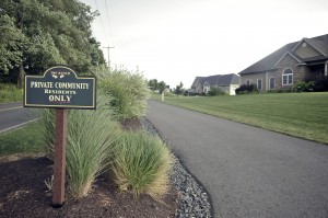 The Southwick Planning Board is sending a recommended bylaw to the Selectmen for review regarding new installations of common driveways. This common driveway, right, at The Ranch serves three properties. (Photo by Frederick Gore)