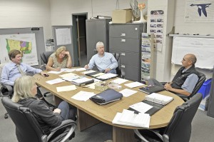 Southwick Board of Health Director Tom Fitzgerald (center) is seen at a meeting in 2014 talking about smoking issues in town. Fitzgerald has just recently helped pass the regulation for nicotine products. (WNG File Photo)