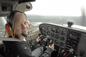 A middle school student participates in the Wright Flight aviation program at Barnes Regional Airport and the local school district. (File photo by Frederick Gore)