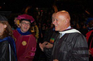 WSU Prof. Dr. Henry Wefing (right) at the University's commencement ceremony in 2014 (Submitted Photo)