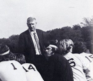 John Kurty coaching at Westfield in the early 1970s. (Courtesy of Westfield State University Sports)