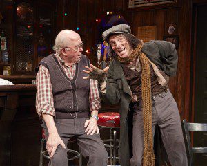 Ronn Carroll and Harry Bouvy in “Christmas on The Rocks” at Hartford’s Theaterworks. (Photo by Lanny Nagler)