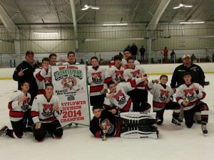 The Junior Bombers display their championship banner, following a great display of teamwork at a tourney on Thanksgiving weekend. (Submitted photo)