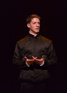 Zach Appleman as Hamlet in Hartford Stage’s production. (Photo by T. Charles Erickson)