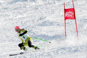 Westfield's Grace O'Connor races downhill on the ski slopes. (Westfield News File Photo) 