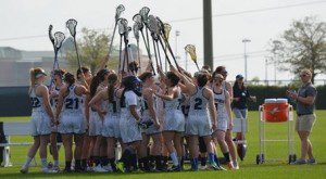 The Westfield State University women's lacrosse team, pictured here, will host a semifinal game Thursday.