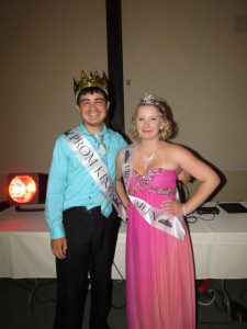 Prom King Adam Small and Prom Queen Elizabeth Lefebvre