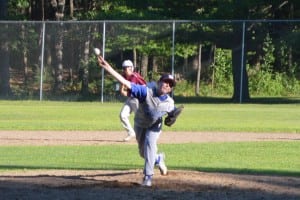 Tanner Beebe earned the loss on the mound for Westfield, who was exposed to a powerful Easthampton offense Wednesday evening. (Photo by Robby Veronesi)